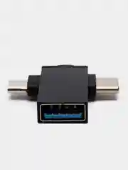OTG адаптер USB 3.0 к Type-C / Micro USB 2 в 1