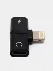Адаптер-переходник Lightning 2 в 1, для наушников и зарядки iPhone