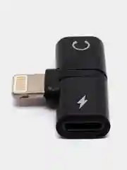 Адаптер-переходник Lightning 2 в 1, для наушников и зарядки iPhone