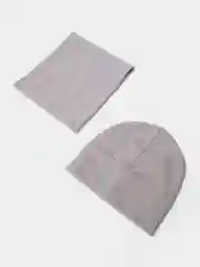 Розовый шапка детская со снудом, хлопковая, унисекс