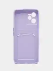 Лавандовый чехол REALME C35 с карманом для карточки, и защитой камеры