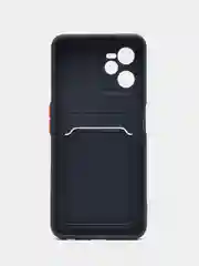 Темно-синий чехол REALME C35 с карманом для карточки, и защитой камеры