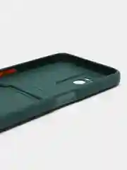 Тёмно-зелёный чехол REALME C35 с карманом для карточки, и защитой камеры