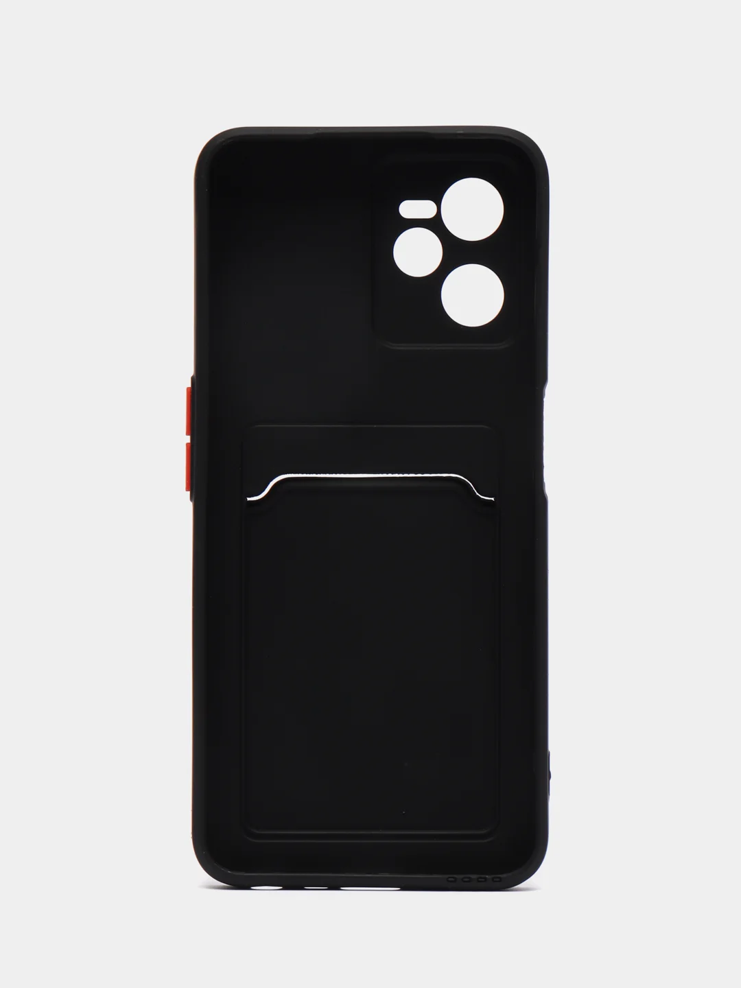 Черный чехол REALME C35 с карманом для карточки, и защитой камеры