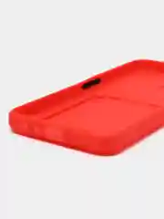 Красный чехол REALME C35 с карманом для карточки, и защитой камеры