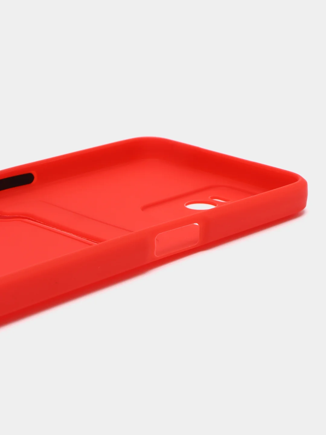 Красный чехол REALME C35 с карманом для карточки, и защитой камеры