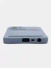 Серый чехол REALME C35 с карманом для карточки, и защитой камеры