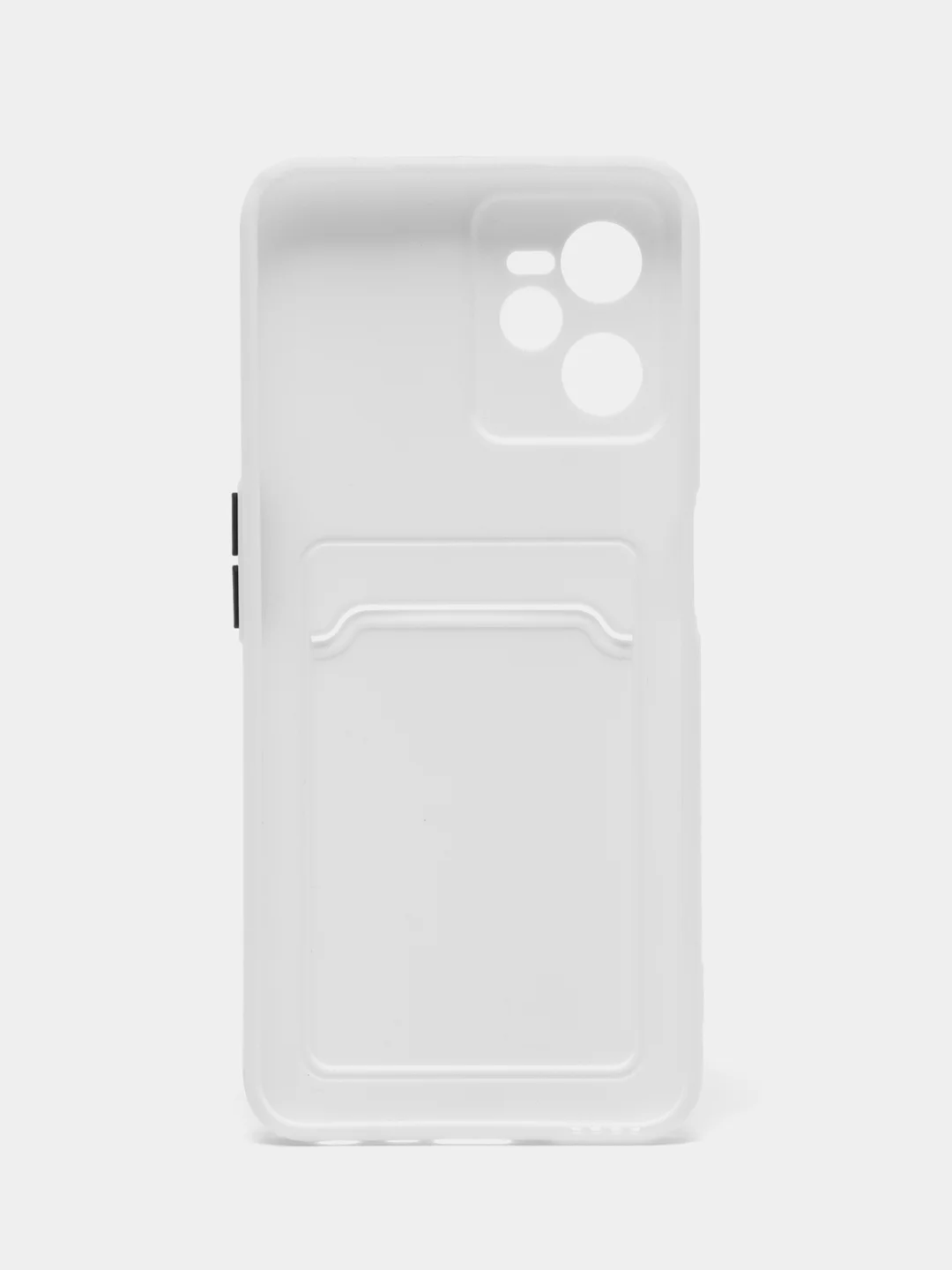 Белый чехол REALME C35 с карманом для карточки, и защитой камеры