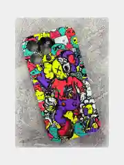 Бирюзовый чехол KAWS для iPhone 14