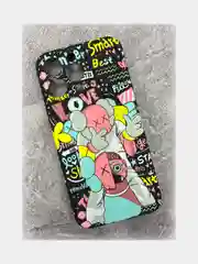 Бирюзовый чехол KAWS для iPhone 14