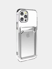 Чехол для iPhone 11, 14 Plus, 12 mini, 13 Pro Max, XR, XS, 7, 8+, SE, с карманом для карт