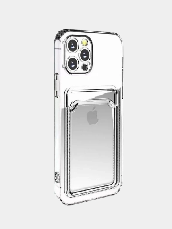 Чехол для iPhone 11, 14 Plus, 12 mini, 13 Pro Max, XR, XS, 7, 8+, SE, с карманом для карт