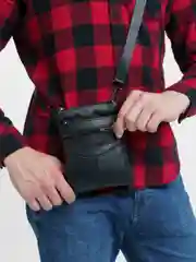 Черный сумка мужская