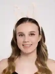 Белый ободок с ушками зайки Хэллоуин Mimi Beauty