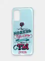 Небесно-голубой чехол Xiaomi Poco M3 Pro / Redmi Note 10T, Сяоми Поко М3 Про, силиконовый с рисунком