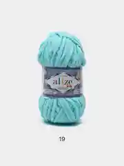 Мятный пряжа плюшевая Alize Velluto, 100% микрополиэстер, 100г, 68м, плюшевая, велюровая веллюто