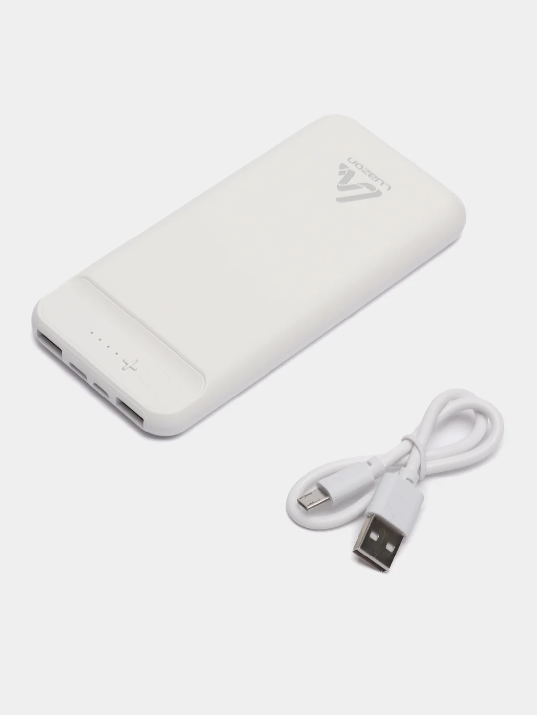 Внешний аккумулятор LuazON PB-29, Li-Pol, 10000 мАч, 2 USB, Type-C, micro USB, 2.1 A/1 A