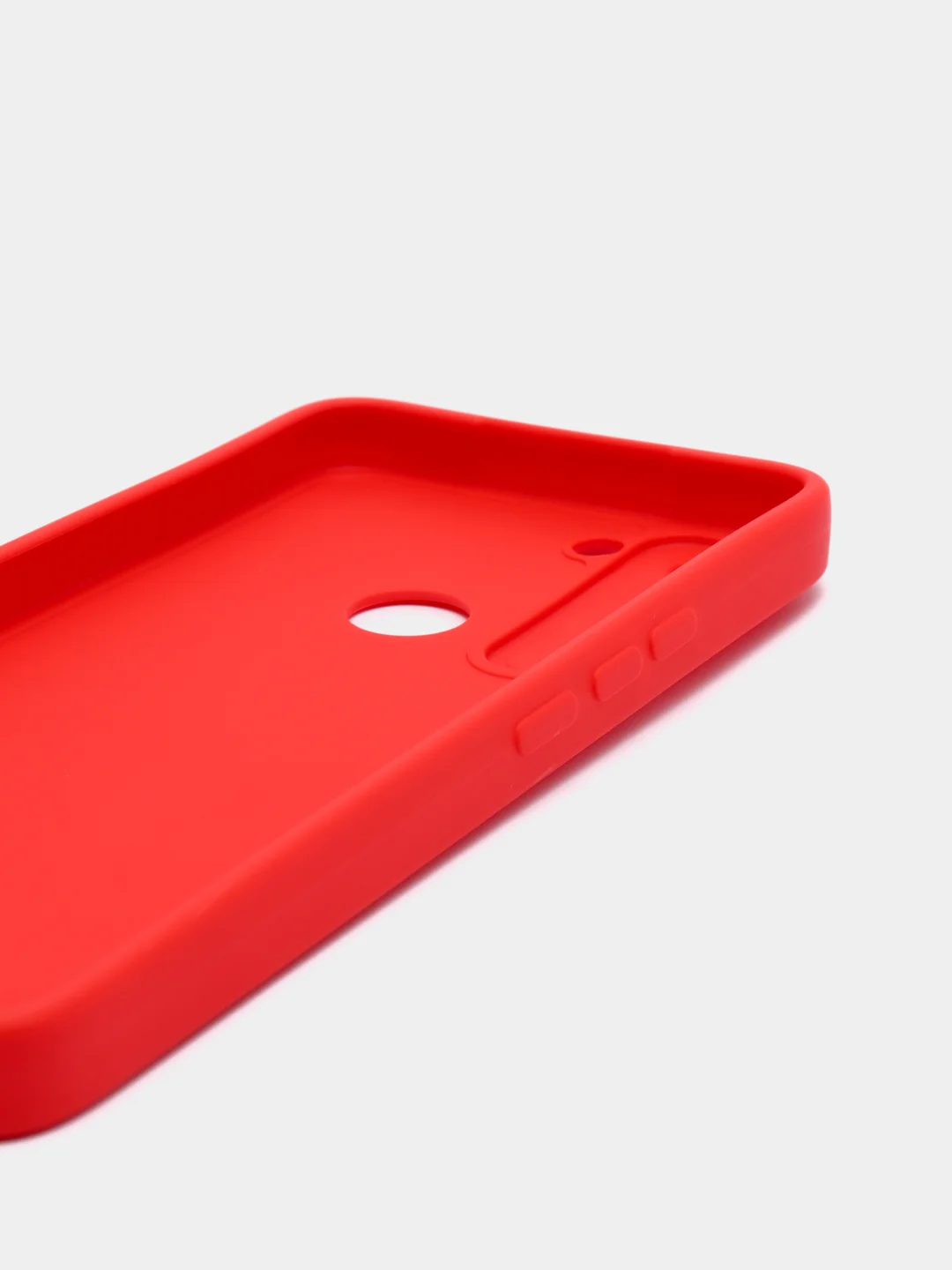Красный чехол на TECNO POP 5 LTE, силиконовый, цветной, матовый