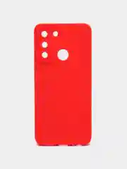 Красный чехол на TECNO POP 5 LTE, силиконовый, цветной, матовый