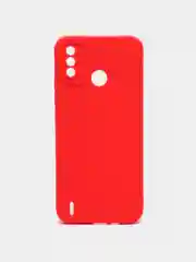 Красный чехол на TECNO Spark 6 Go, силиконовый, с защитой камеры