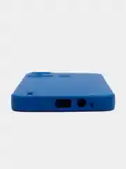 Синий чехол на TECNO Spark 6 Go, силиконовый, с защитой камеры