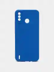 Синий чехол на TECNO Spark 6 Go, силиконовый, с защитой камеры