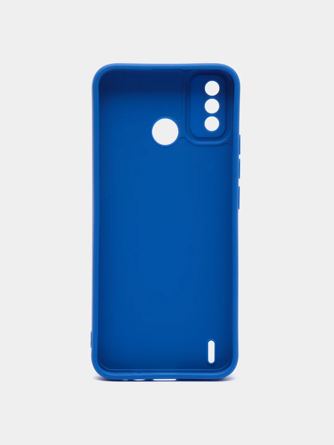 Синий чехол на TECNO Spark 6 Go, силиконовый, с защитой камеры