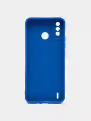 Синий чехол на TECNO Spark 6 Go, силиконовый, с защитой камеры