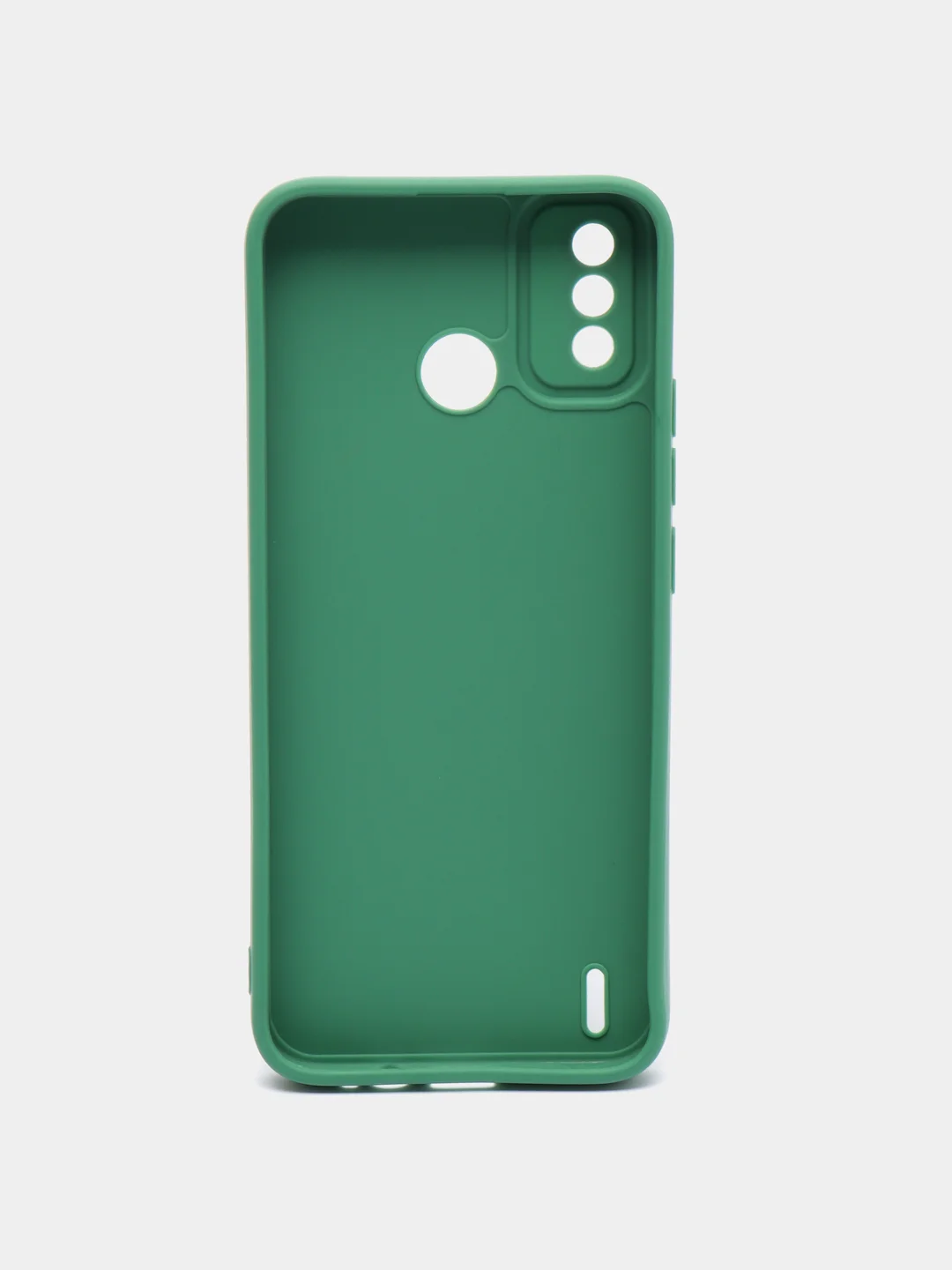 Зеленый чехол на TECNO Spark 6 Go, силиконовый, с защитой камеры