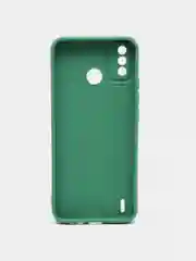 Зеленый чехол на TECNO Spark 6 Go, силиконовый, с защитой камеры