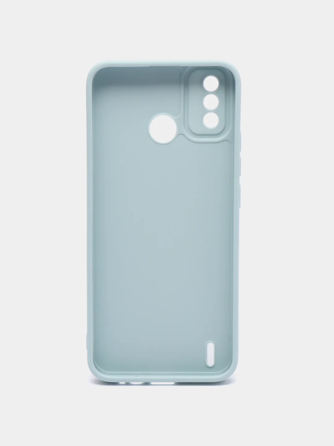 Серый металлик чехол на TECNO Spark 6 Go, силиконовый, с защитой камеры