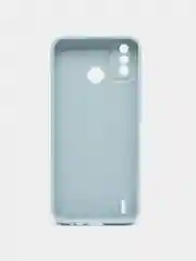 Серый металлик чехол на TECNO Spark 6 Go, силиконовый, с защитой камеры