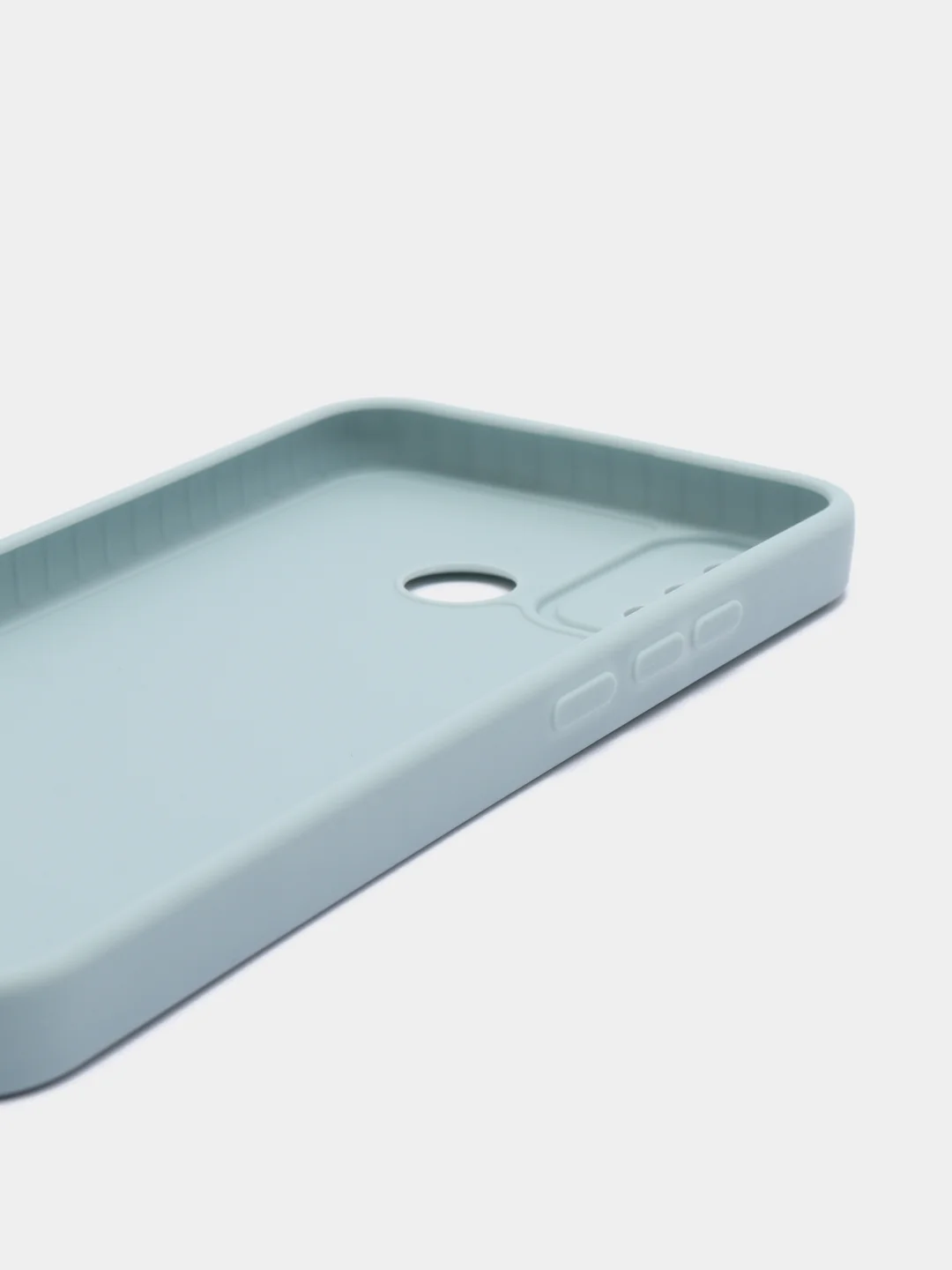 Серый металлик чехол на TECNO Spark 6 Go, силиконовый, с защитой камеры