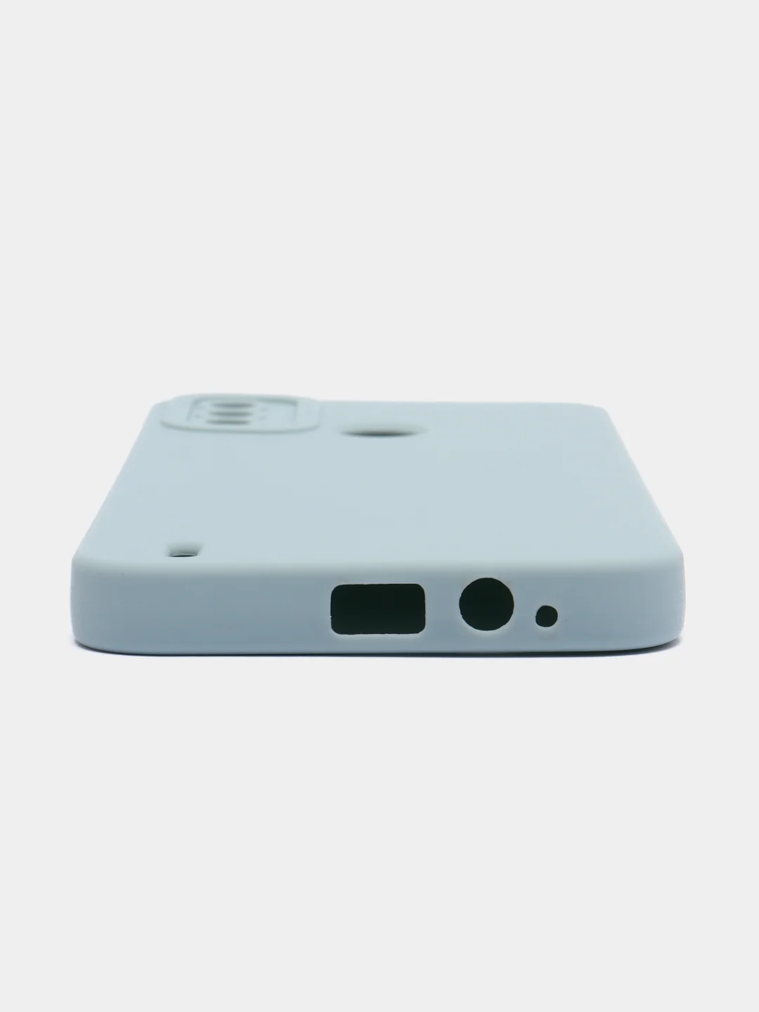 Серый металлик чехол на TECNO Spark 6 Go, силиконовый, с защитой камеры