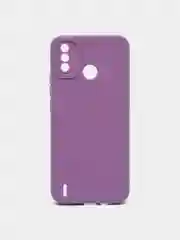 Сиреневый чехол на TECNO Spark 6 Go, силиконовый, с защитой камеры