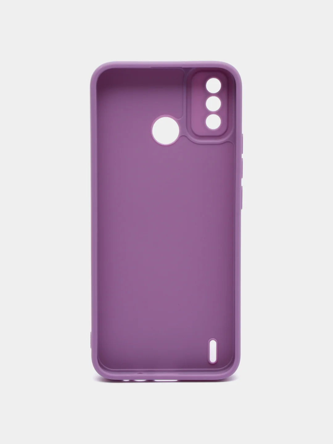 Сиреневый чехол на TECNO Spark 6 Go, силиконовый, с защитой камеры
