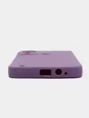 Сиреневый чехол на TECNO Spark 6 Go, силиконовый, с защитой камеры