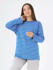 Белый кофта женская в полоску, оверсайз