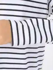 Белый кофта женская в полоску, оверсайз