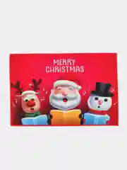 Коралловый придверный коврик входной, новогодний, 60 см