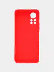 Красный силиконовый чехол для Infinix HOT 11S NFC (Инфиникс Хот 11С НФС), прозрачный