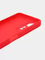 Красный силиконовый чехол для Infinix HOT 11S NFC (Инфиникс Хот 11С НФС), прозрачный