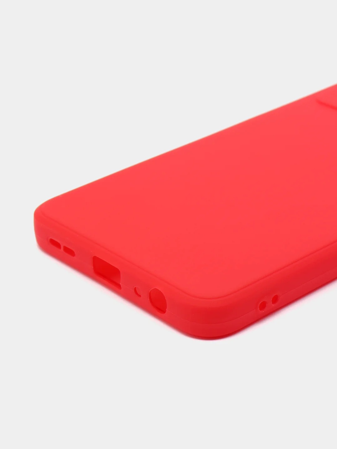 Красный силиконовый чехол для Infinix HOT 11S NFC (Инфиникс Хот 11С НФС), прозрачный