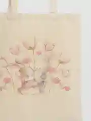 Молочный сумка женская через плечо, пляжная сумка, шоппер "ЗАЙКИ", хлопковая