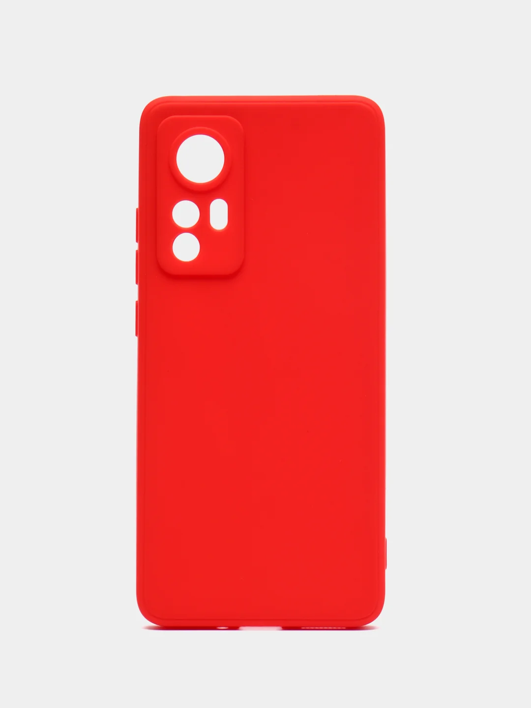 Красный чехол Xiaomi 12, Xiaomi 12X силиконовый (Сяоми 12, 12Х)