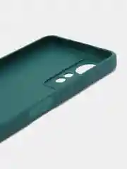 Зеленый силиконовый чехол для Infinix HOT 11S NFC (Инфиникс Хот 11С НФС), прозрачный