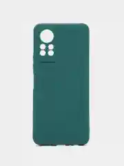 Зеленый силиконовый чехол для Infinix HOT 11S NFC (Инфиникс Хот 11С НФС), прозрачный