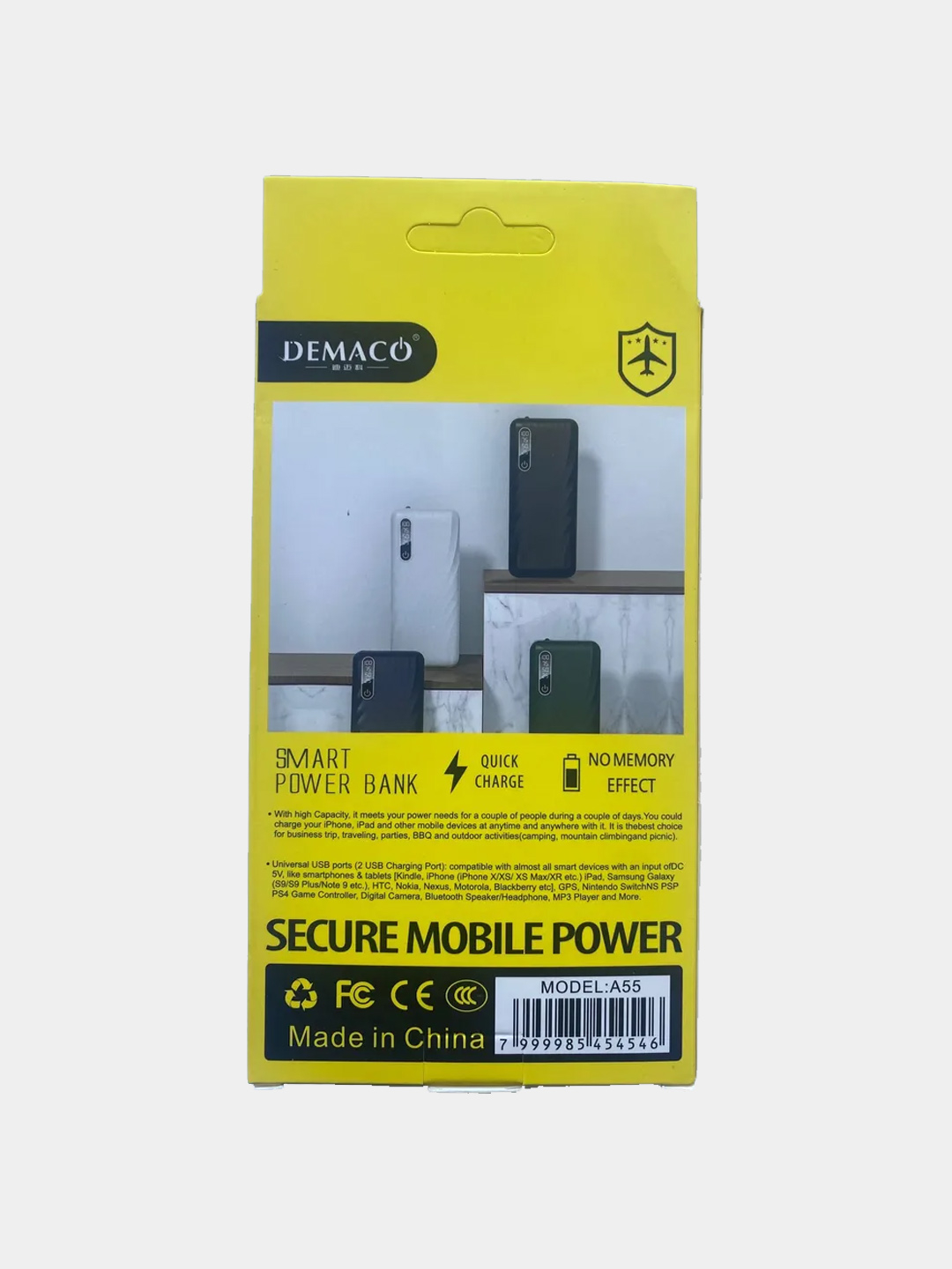 Power bank 20000mah Demaco A55 Повер банк для телефона купить по цене 1237  ₽ в интернет-магазине KazanExpress