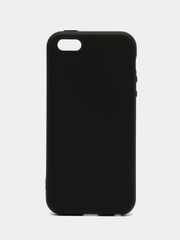 Чехол iPhone 5 / 5s / SE 2016 черный силиконовый