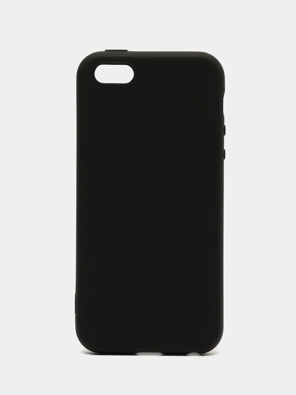 Чехол iPhone 5 / 5s / SE 2016 черный силиконовый